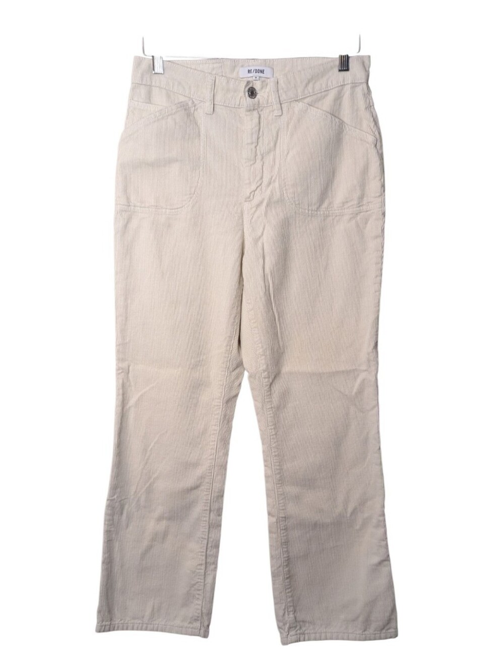 RE/DONE Originals 70s Pocket Loose Flare Corduroy Pants Cream 554-20WL size 28